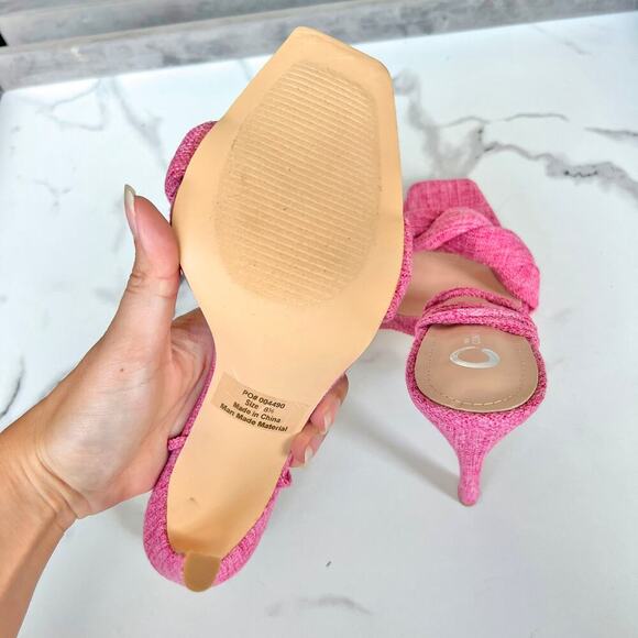NEW Journee Collection Edelie Tru Comfort Open Toe Pink Sandal Heels Size 8.5 - Picture 7 of 8